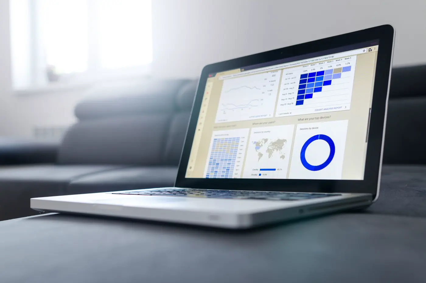 An analyst reviewing portfolio performance dashboards