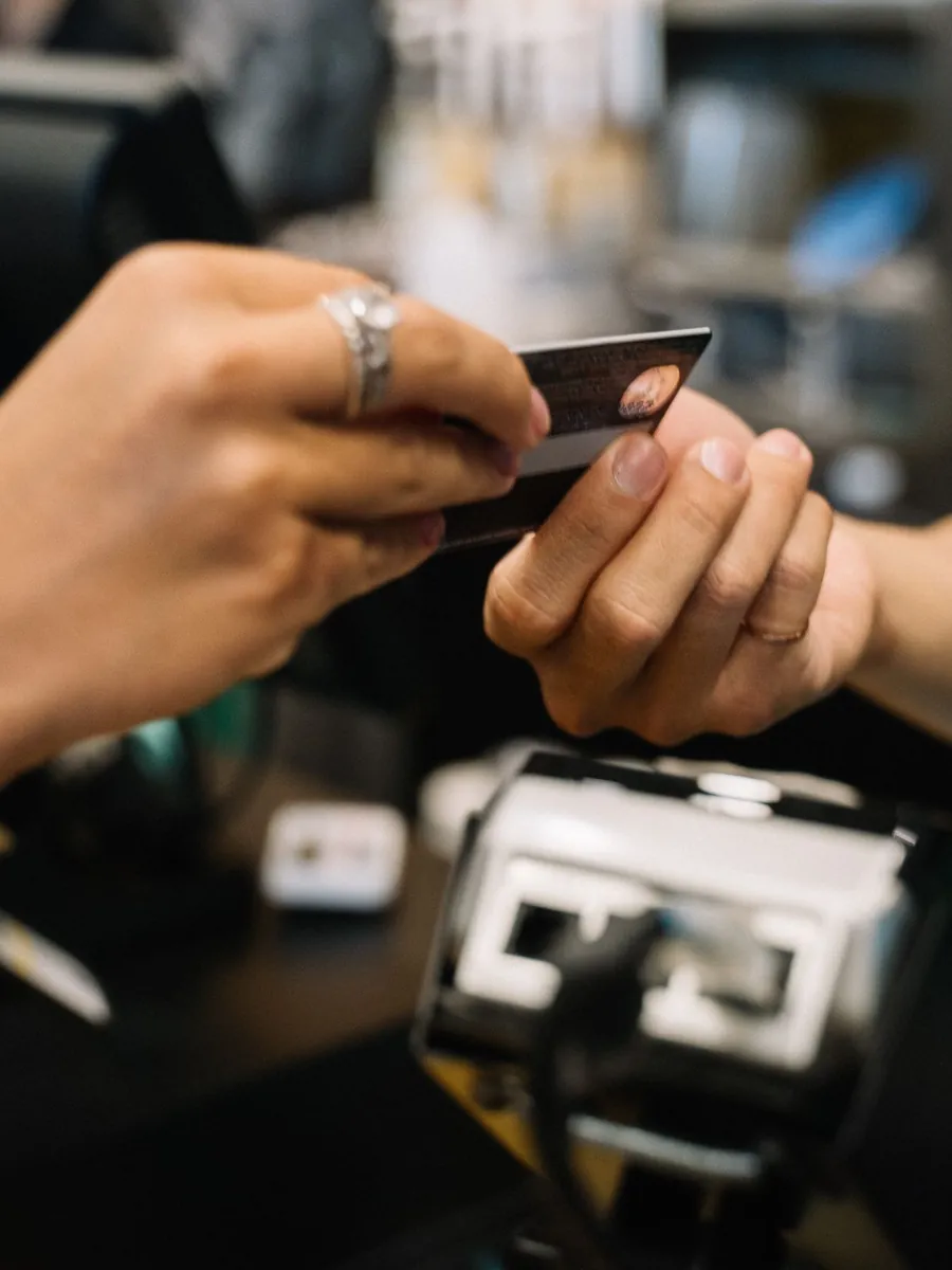 A card payment being completed at a retail checkout
